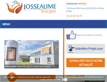 Tablet Screenshot of josseaume-energies.com